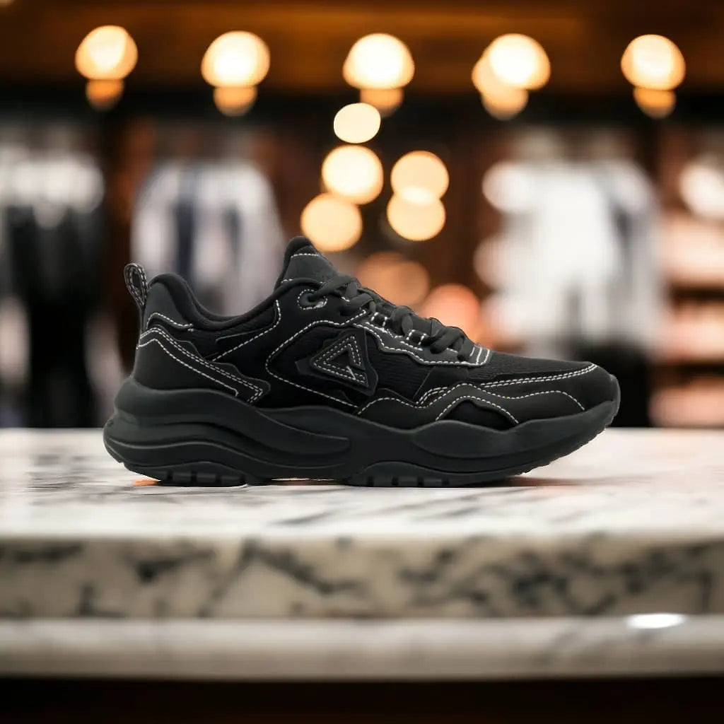 ET44567E-Y291	Retro Casual Shoes	ALL BLACK - 213.PEAK