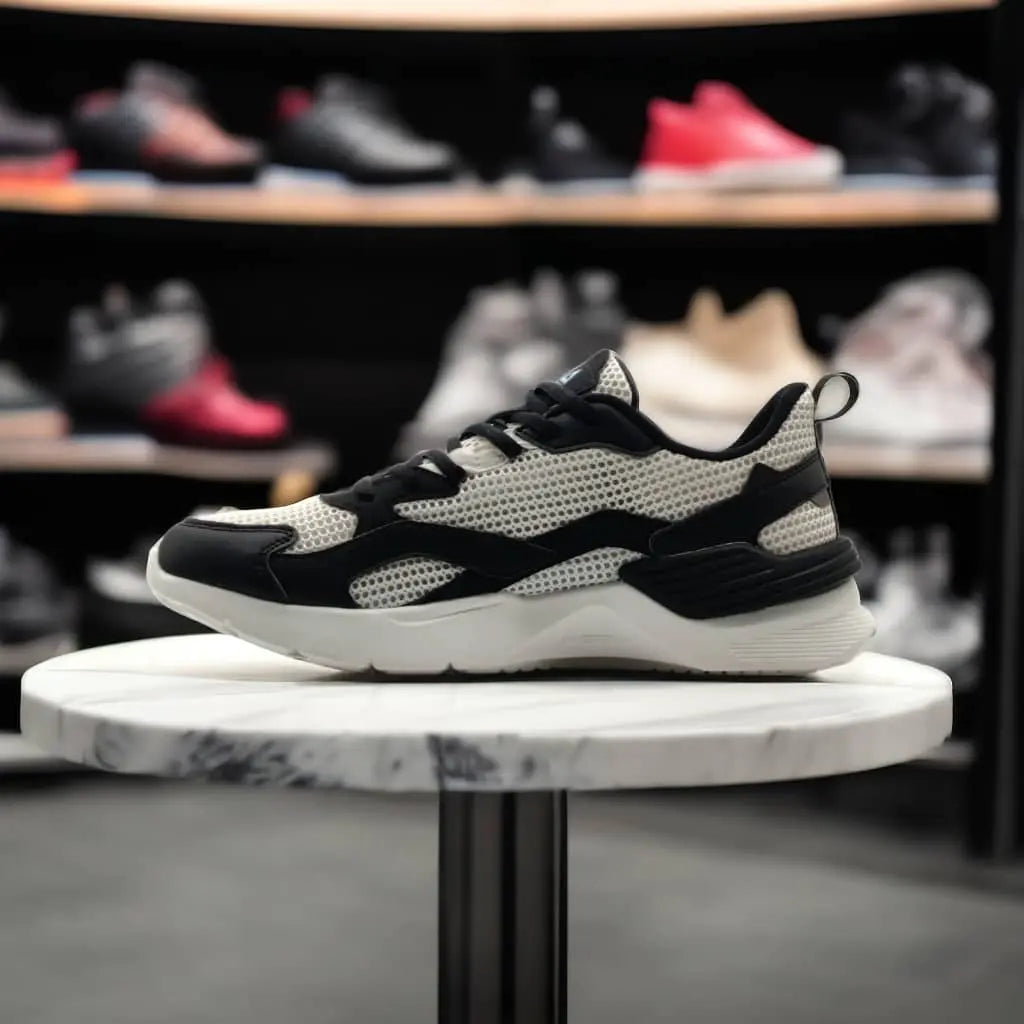 E222177E Retro Casual FOO WHITE/BLACK - 213.PEAK