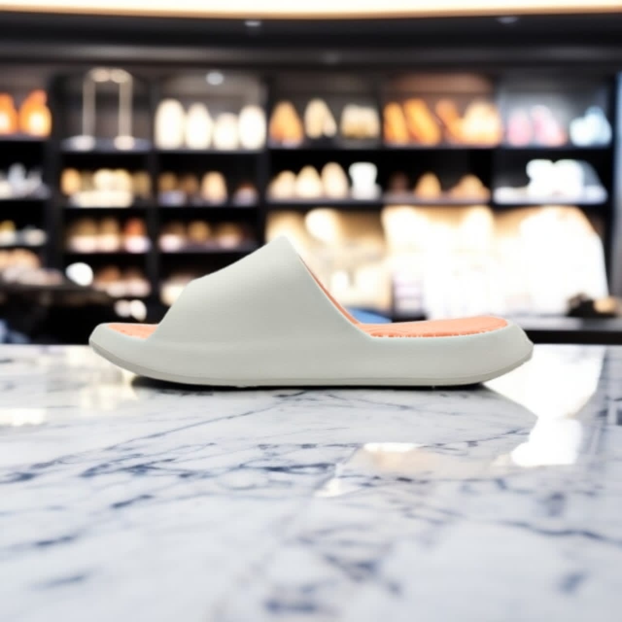 A1E11937L	 SLIPPERS OFFWHITE / GREEN