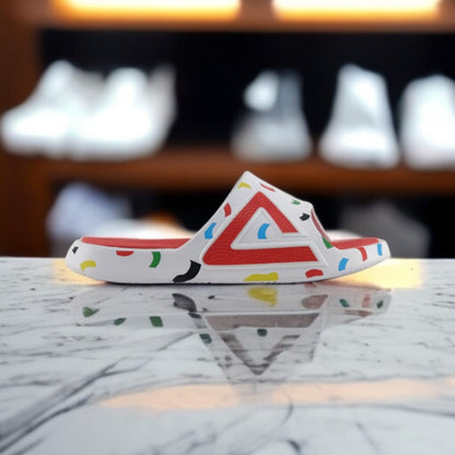 A1ET13587L-1060	SLIPPERS WHITE /RED