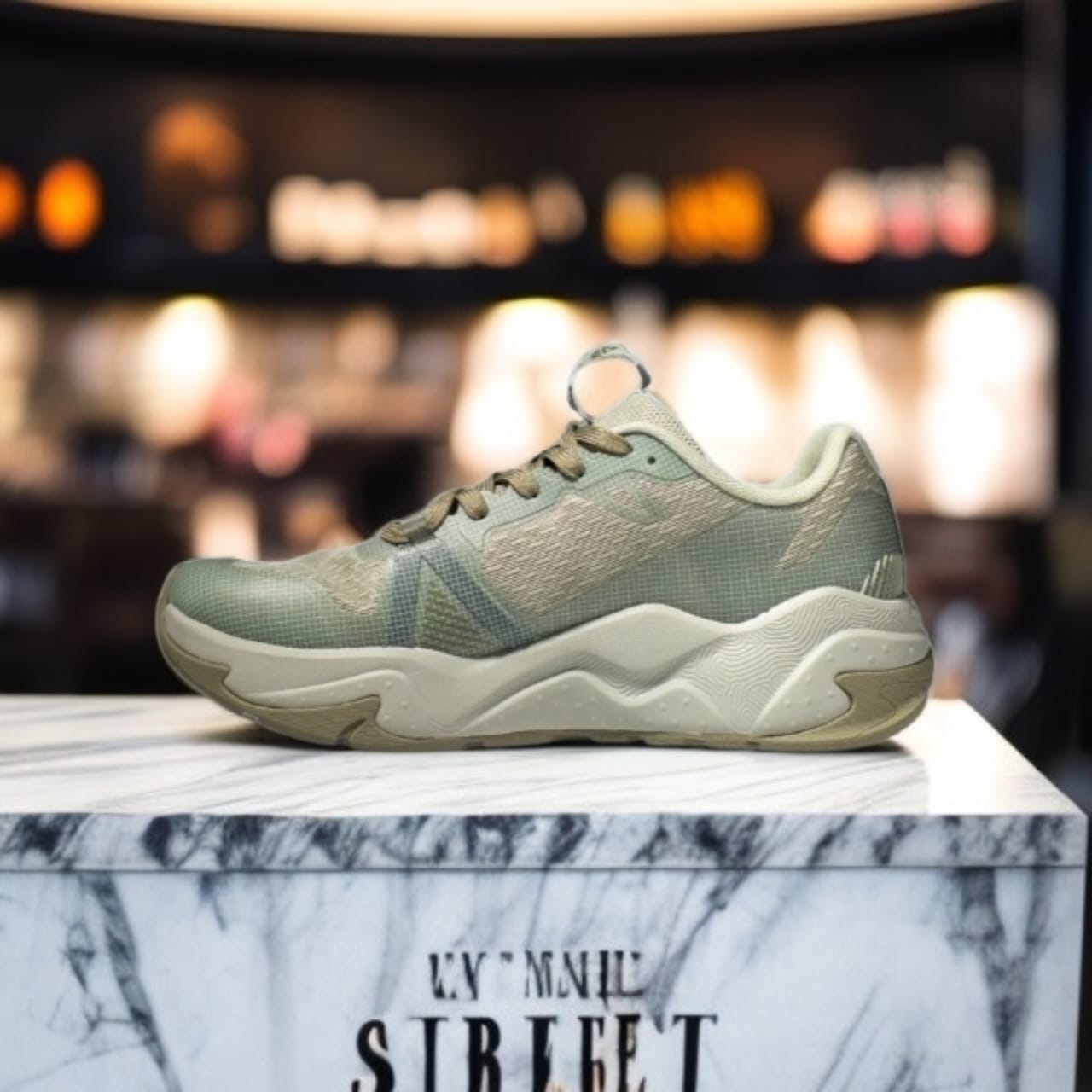 A1EXT52777G-Z342 SPORTS SHOES-SILVER  GREEN